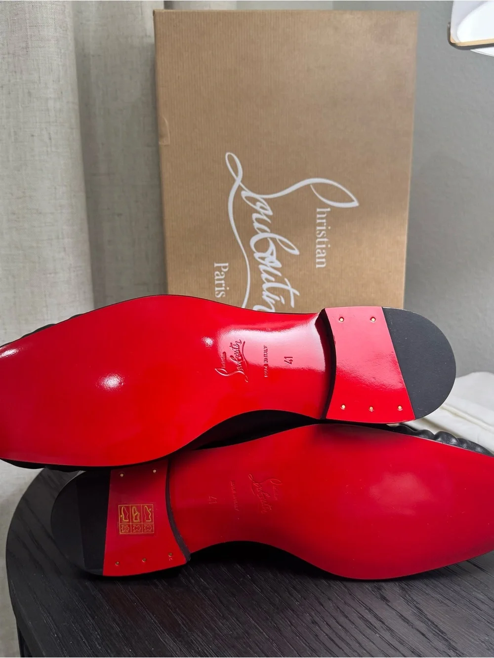 Christian Louboutin Mocallista Uomo Loafers Leather Black 41